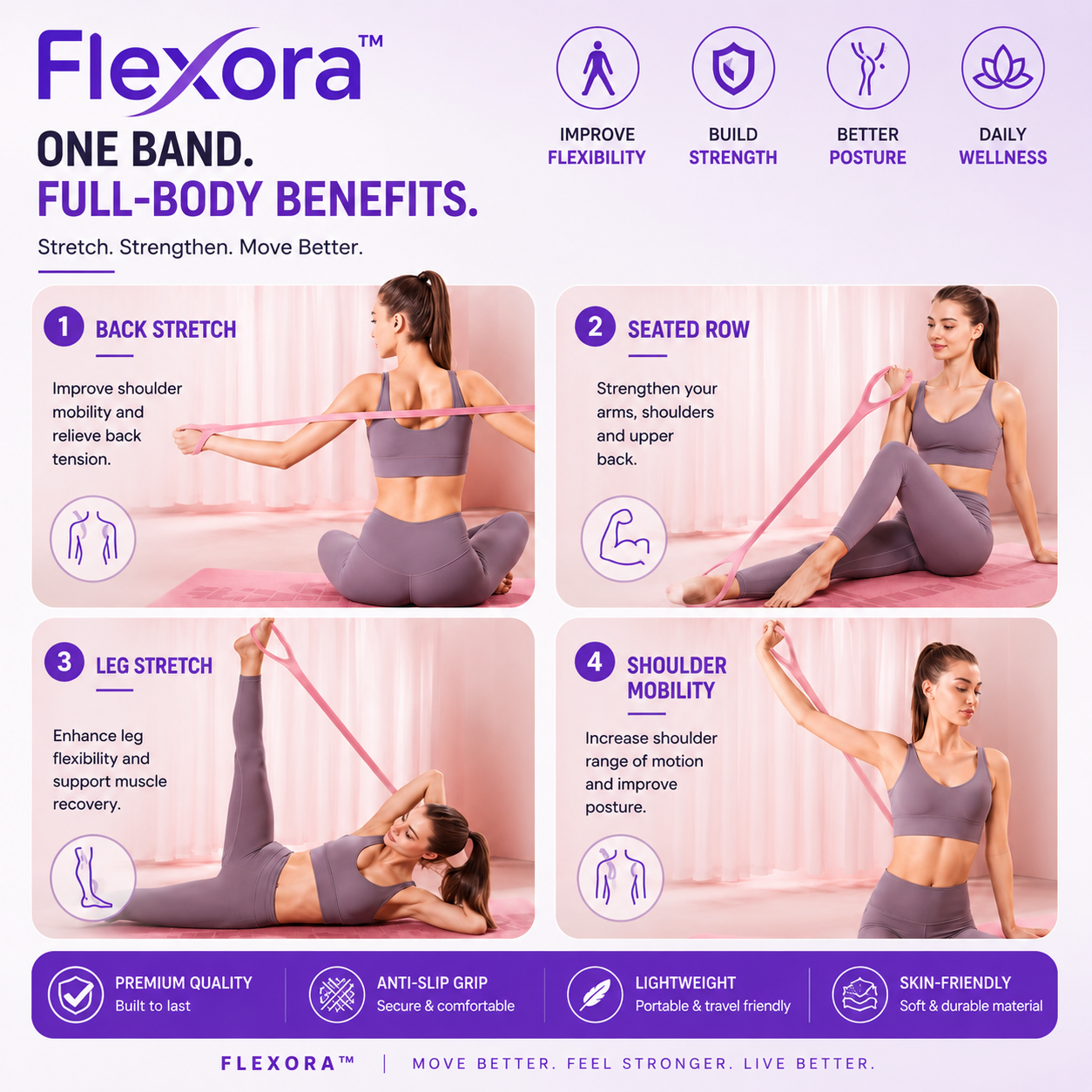 Flexora™ Stretch Board – Full-Body Flexibility & Resistance Trainer